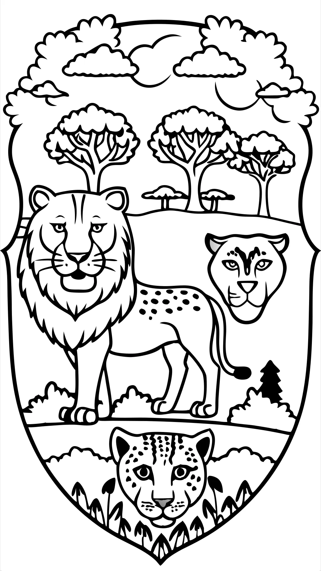 coloring pages of wild cats